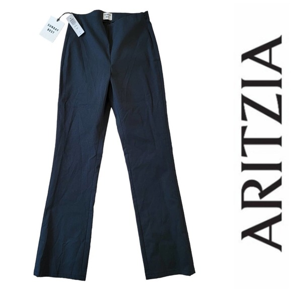 🛑 2 / $40 Sale! Aritzia × Sunday Best Black Meridia Pant NWT - Size 00 - Picture 7 of 7